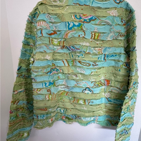 Life Style Petite Women's Green Jacket with button closure - Picture 3 of 11